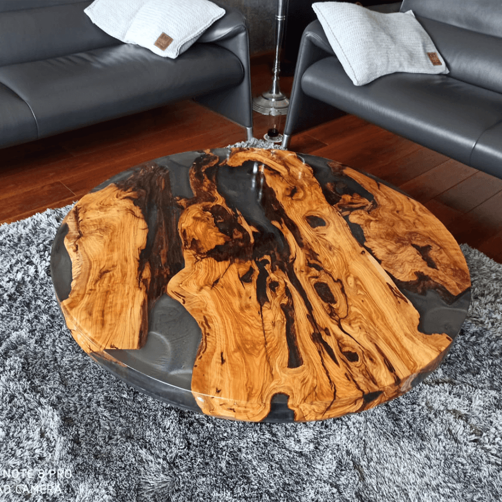Ronde salontafel epoxy
